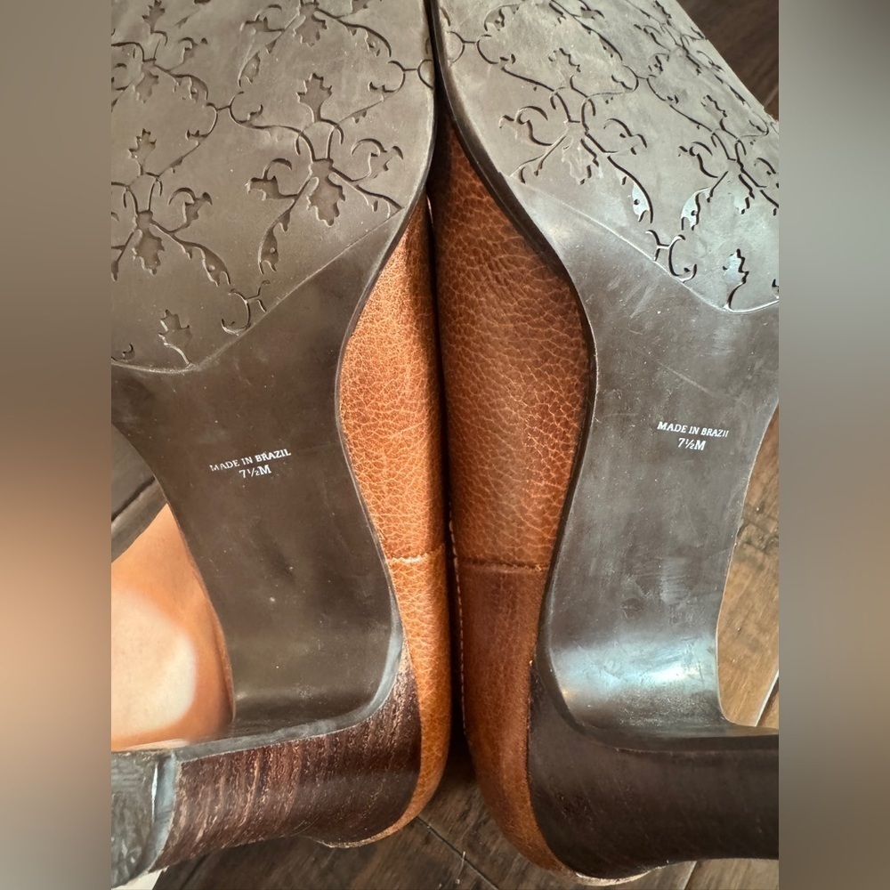 Matisse cognac leather knee high boots size 7.5 cowgirl sexy western chic boho - Picture 8 of 12